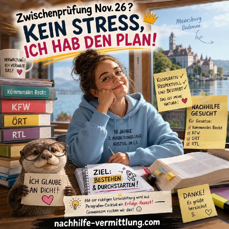 Nachhilfe Verwaltungsfachangestellte, Kommunlaes Recht, KFW, OERT, RTL Meersburg Nachhilfe Verwaltungsfachangestellte, Kommunlaes Recht, KFW, OERT, RTL Meersburg